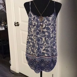 Agenda paisley tunic top NWOT